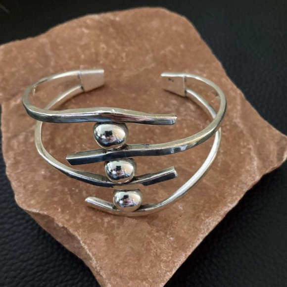 .925 Sterling Silver Cuff Bracelet - Picture 3 of 9